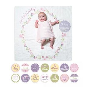 Isn't She Lovely Baby blanket & Age Card Set
